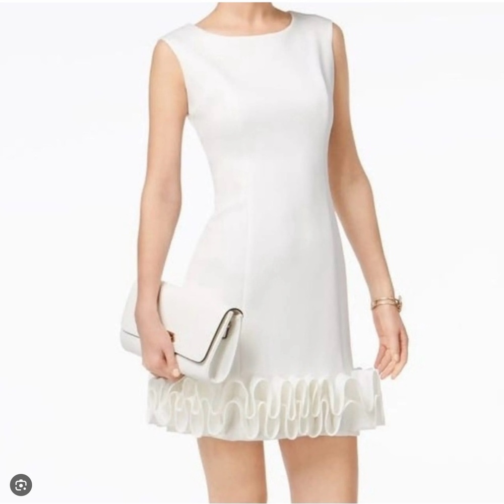 Donna Ricco Cupcake Hem Scuba Dress, Size 10